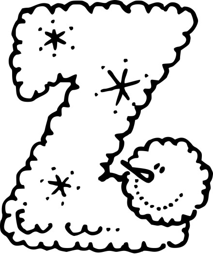 Letter Z coloring page