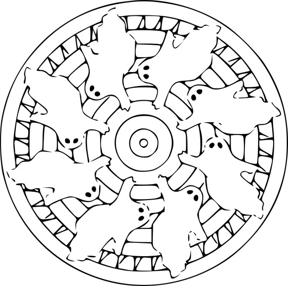 Mandala Halloween coloring page