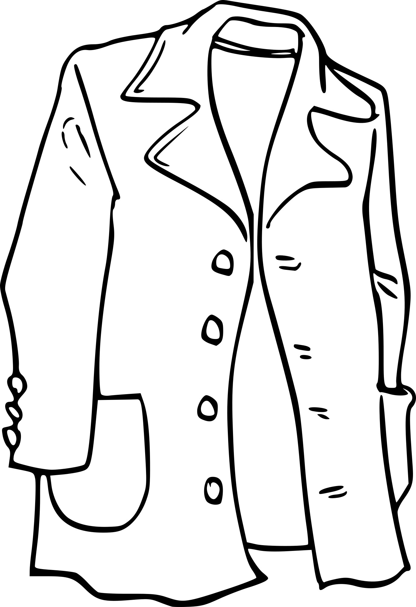 Coloriage manteau  imprimer