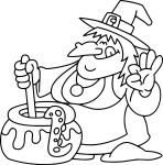 Witchs Pot coloring page