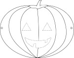 Disegno di Maschera di zucca da colorare