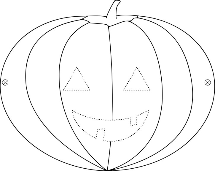 Disegno di Maschera di zucca da colorare