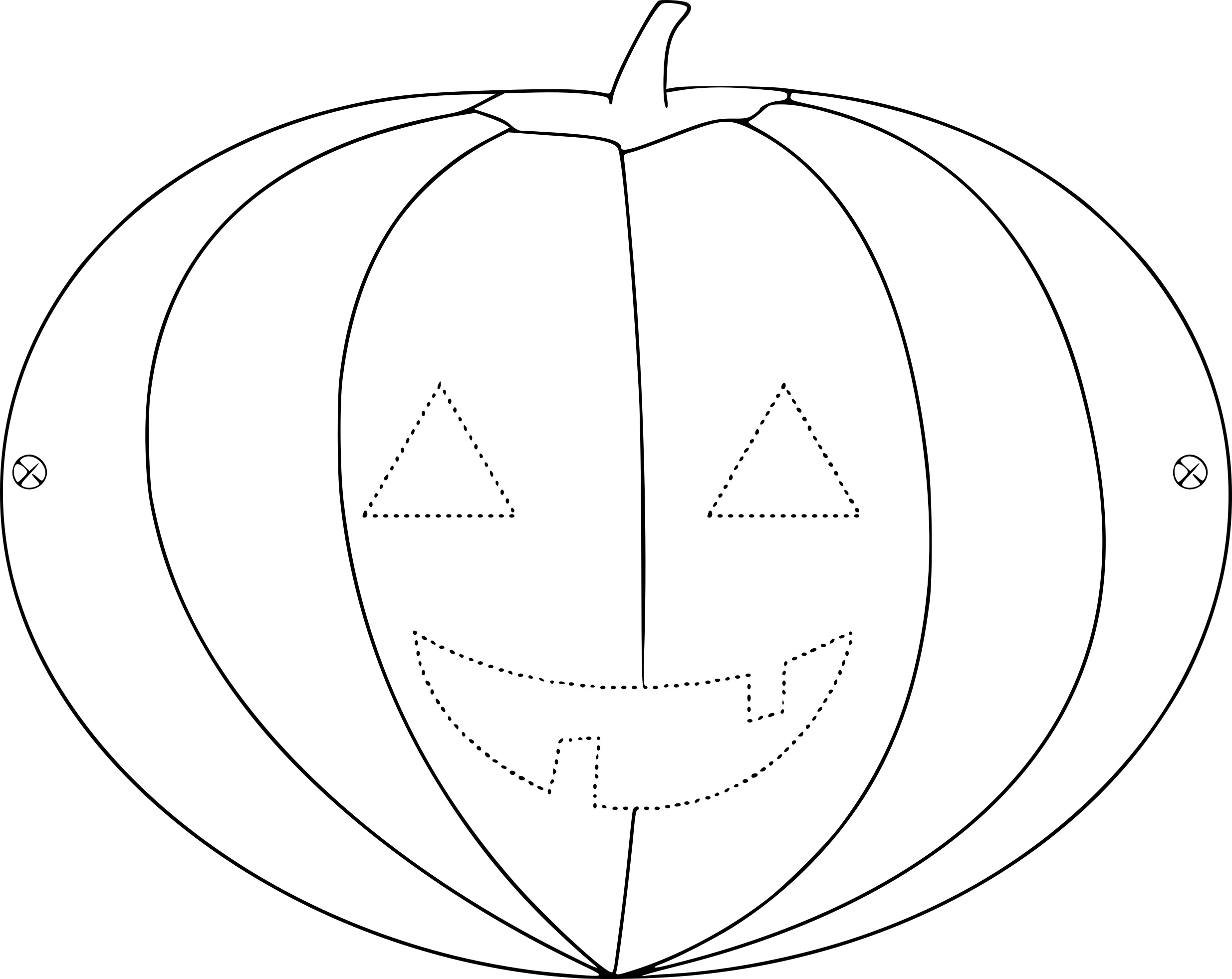 Disegno di Maschera di zucca da colorare