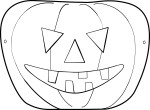 Mask For Halloween coloring page