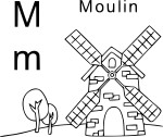 Coloriage M comme moulin