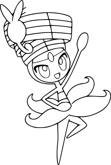 Meloetta Dance Pokemon coloring page