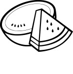 Watermelon coloring page