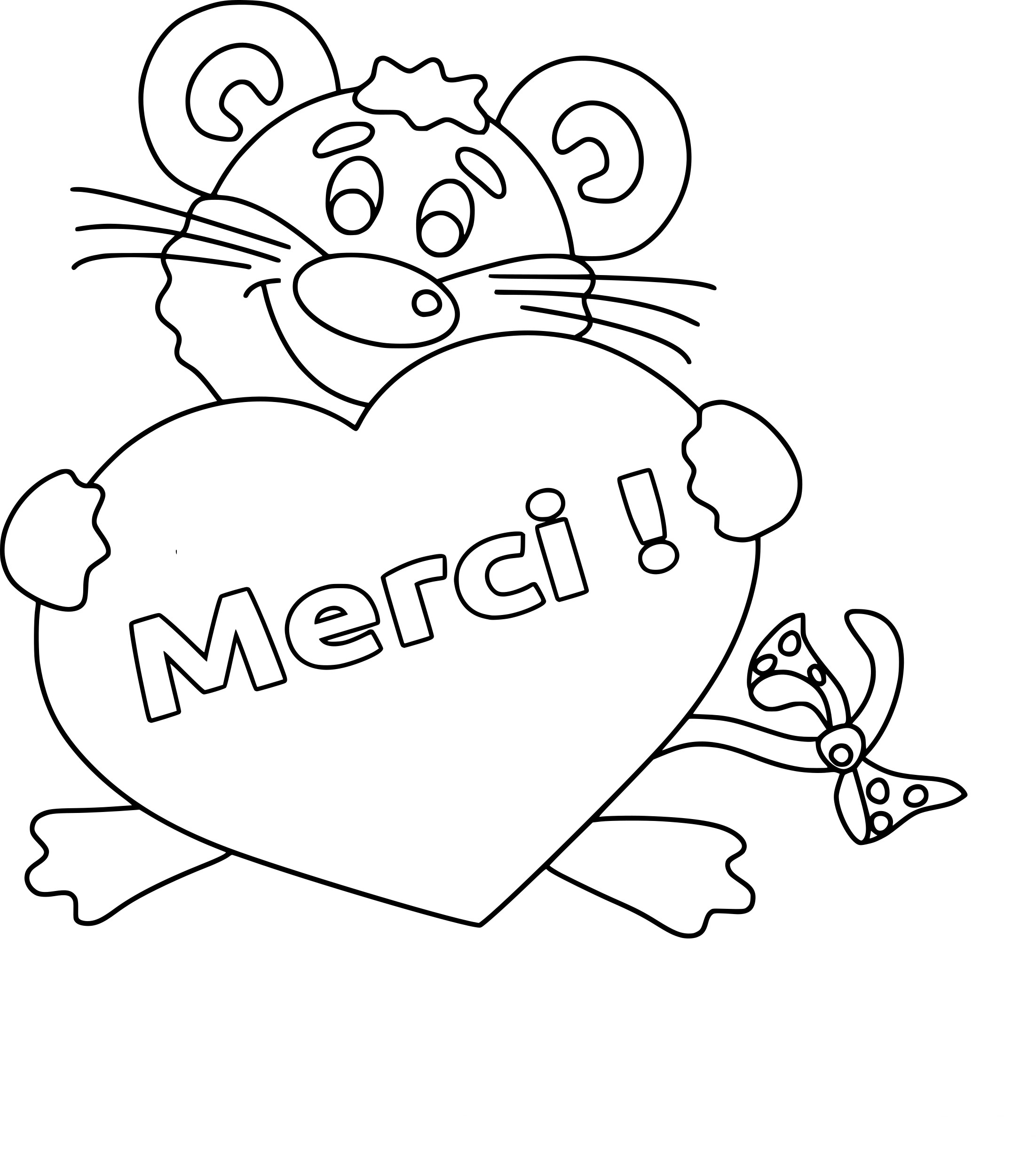 Coloriage merci