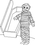 Disegno di La mummia di Halloween da colorare 2