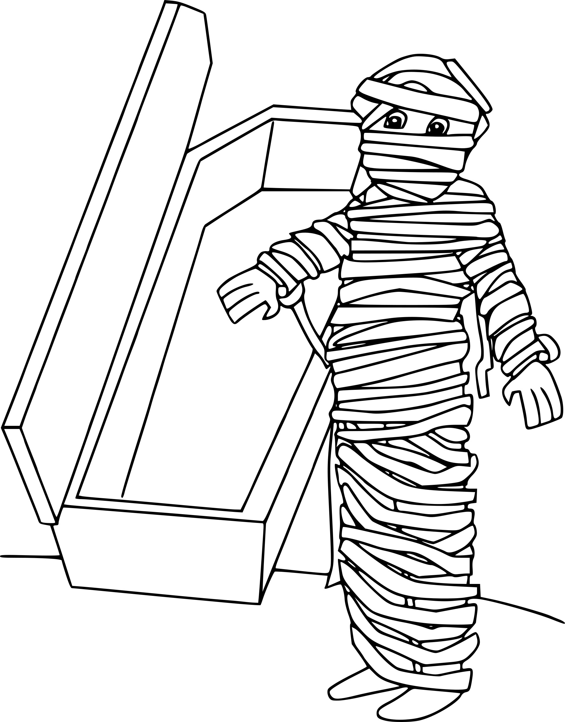 Halloween Mummy coloring page 2