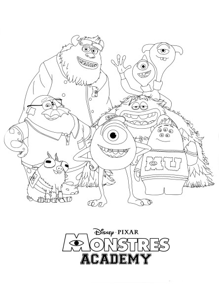 Monsters Academy coloring page