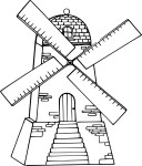 Mill coloring page