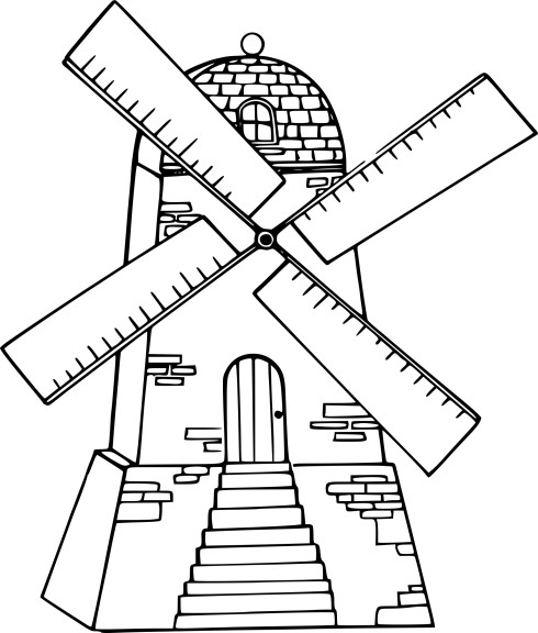 Mill coloring page