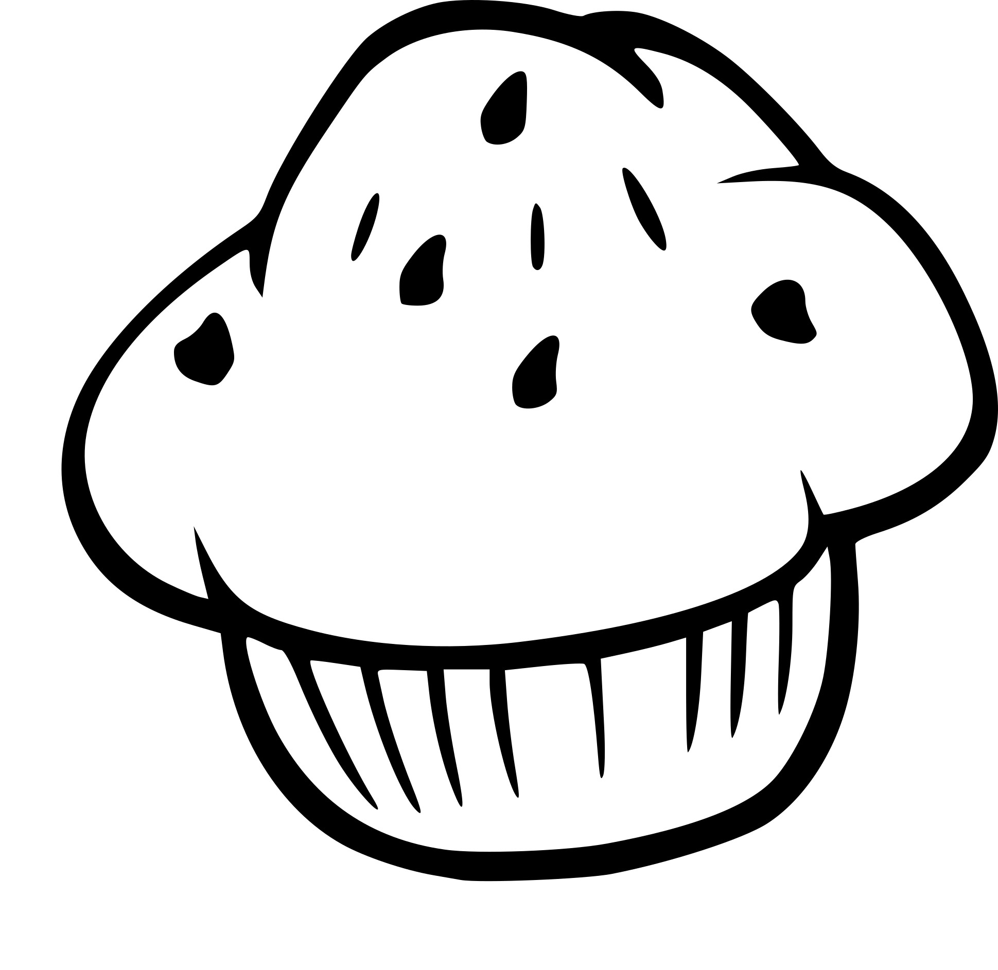 Muffin coloring page