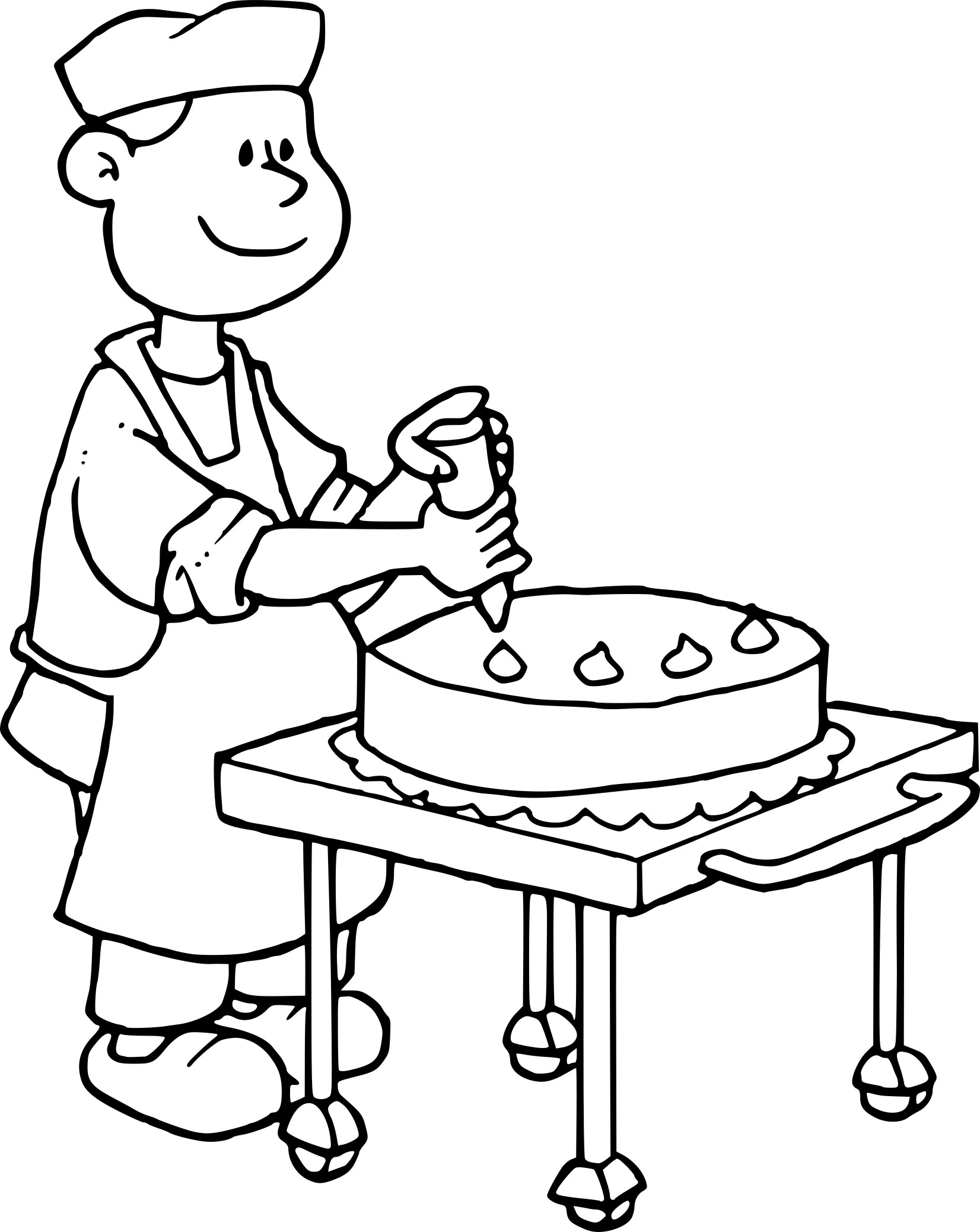Patissier coloring page