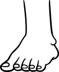 Foot coloring page