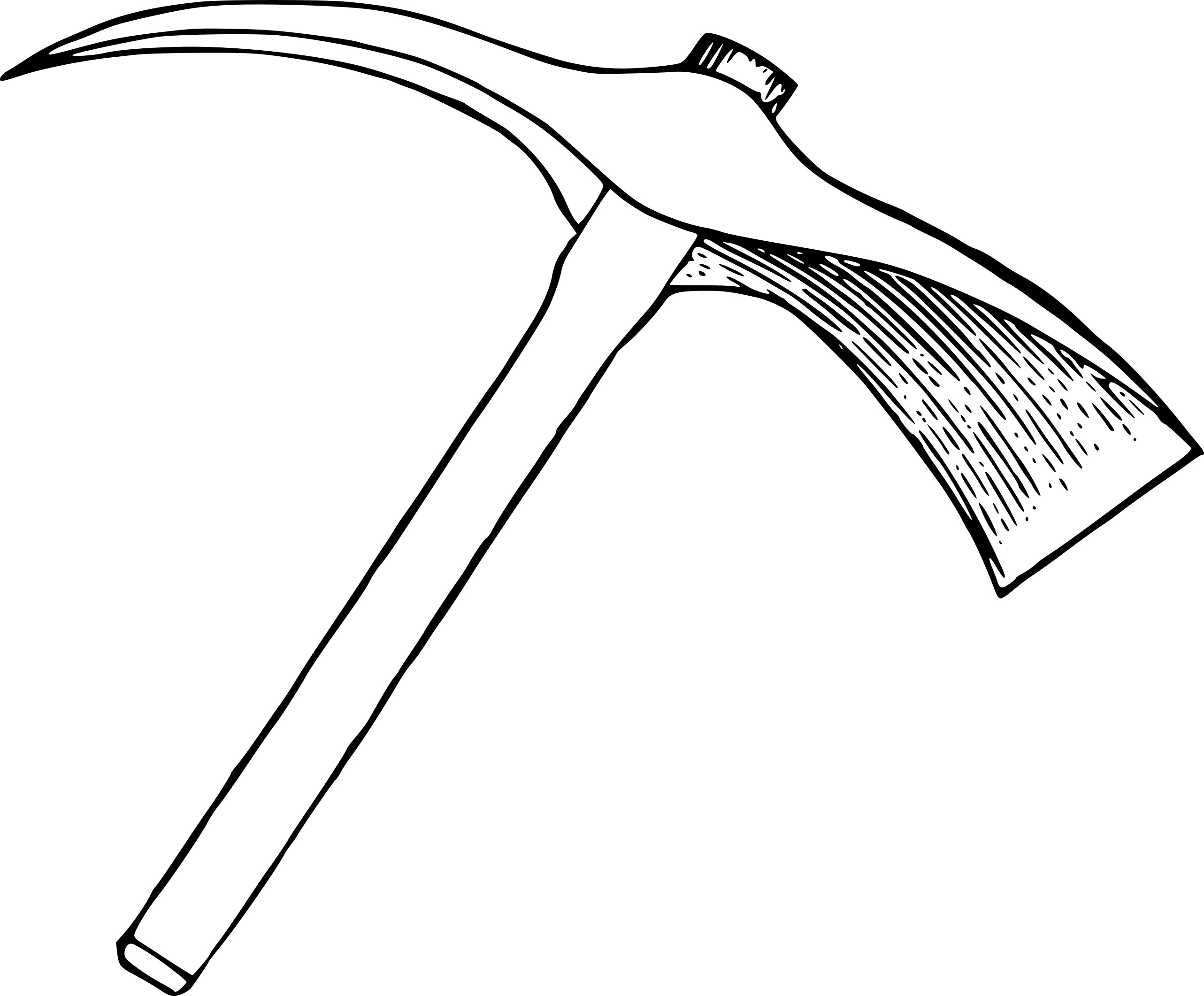Pickaxe coloring page