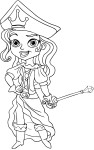 Coloriage princesse pirate