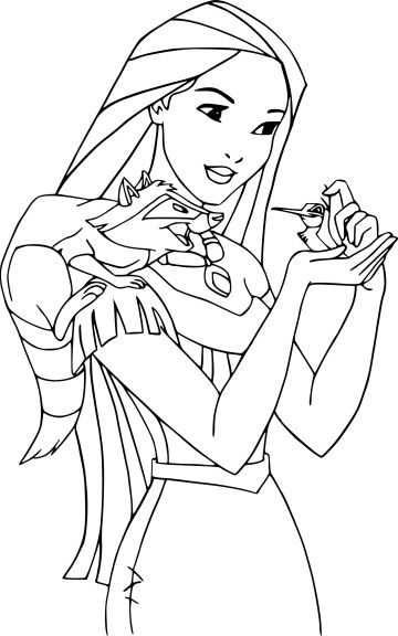 Coloriage princesse Pocahontas