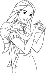 Princess Pocahontas coloring page