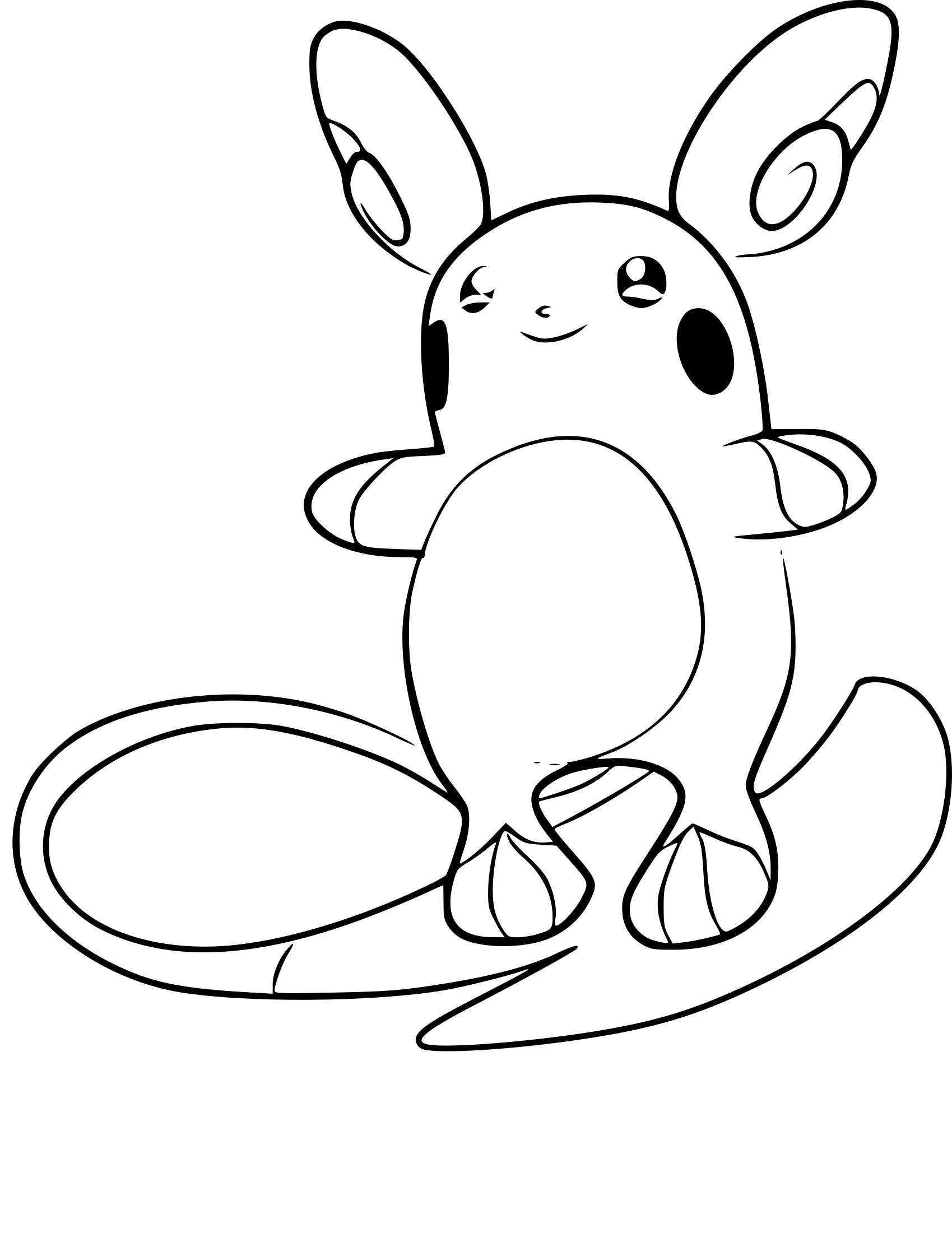 Raichu Of Alola Pokemon coloring page