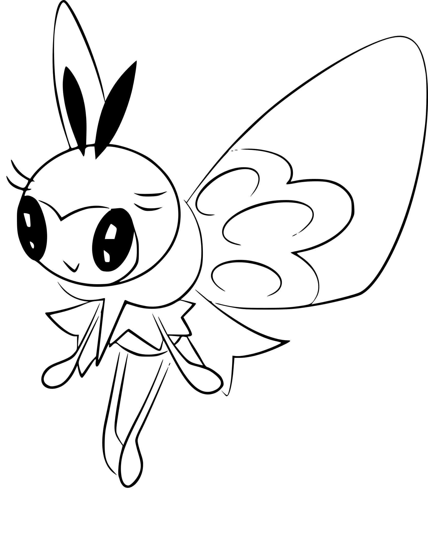 Disegno di Pokemon Ribombee da colorare