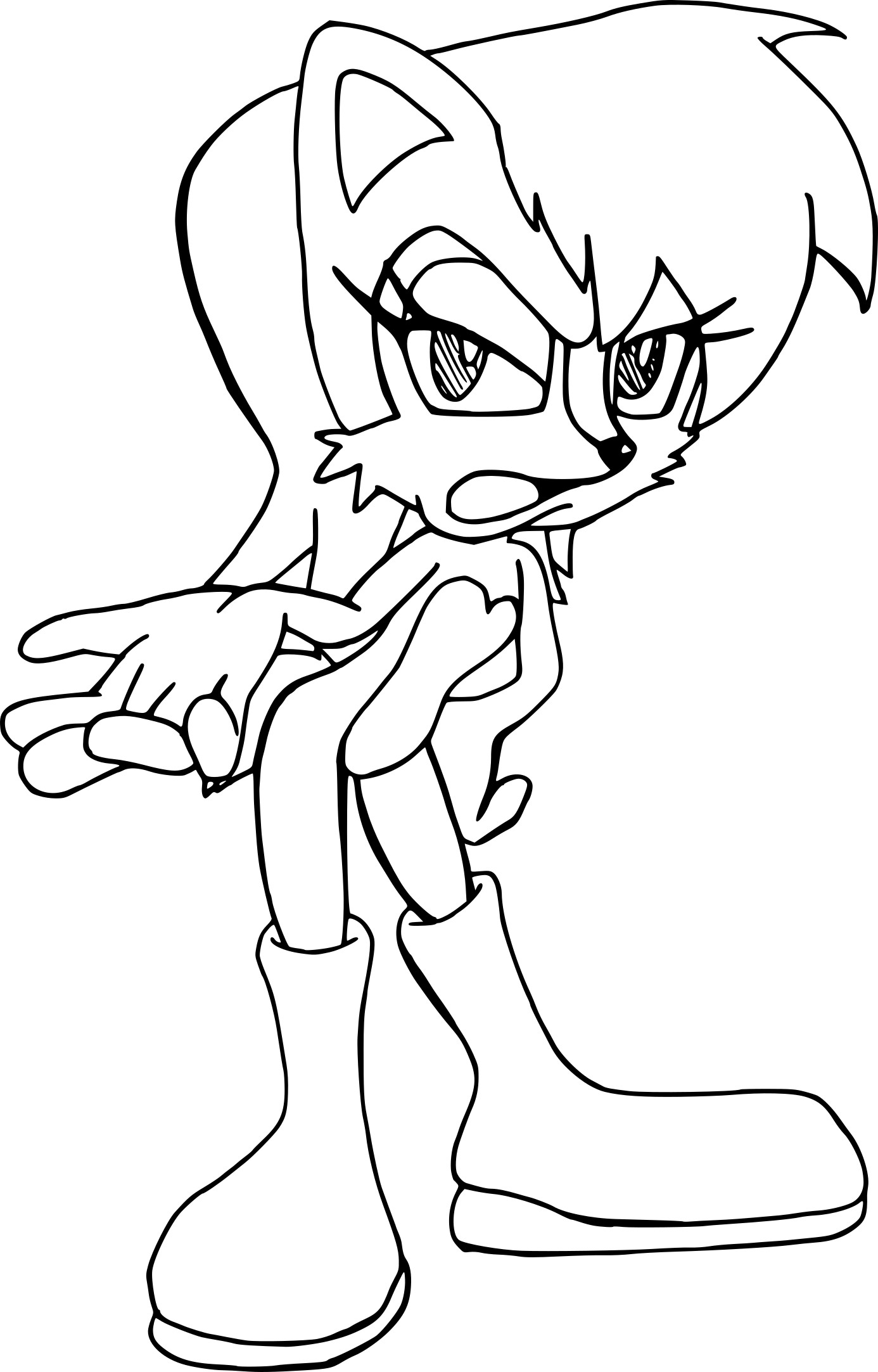 Sally Acorn Sonic coloring page