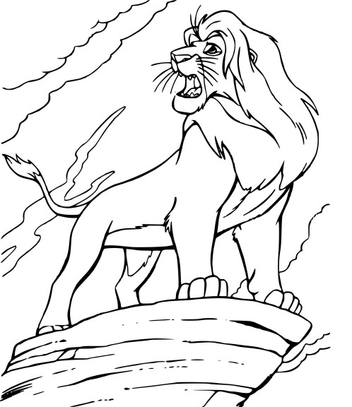 Disegno di Simba da colorare