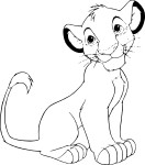 Coloriage Simba lionceau