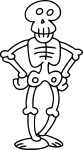 Skeleton coloring page