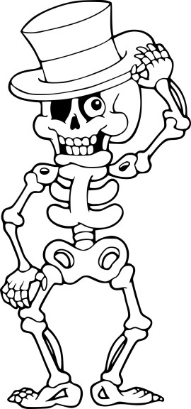 Halloween Skeleton coloring page