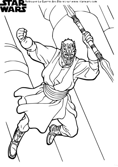 Star Wars Darth Maul coloring page