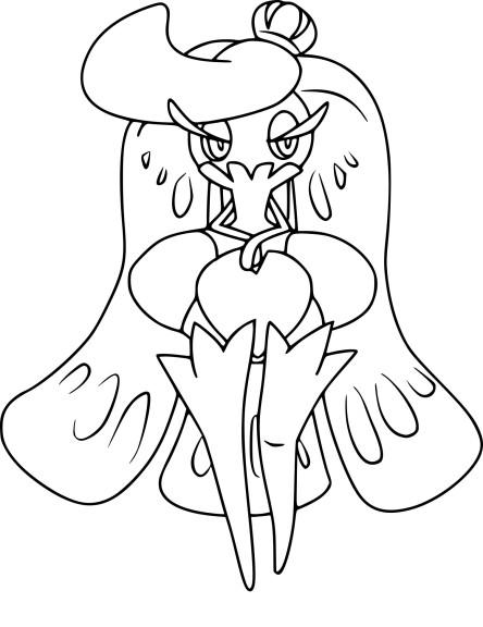 Tsareena Pokemon coloring page