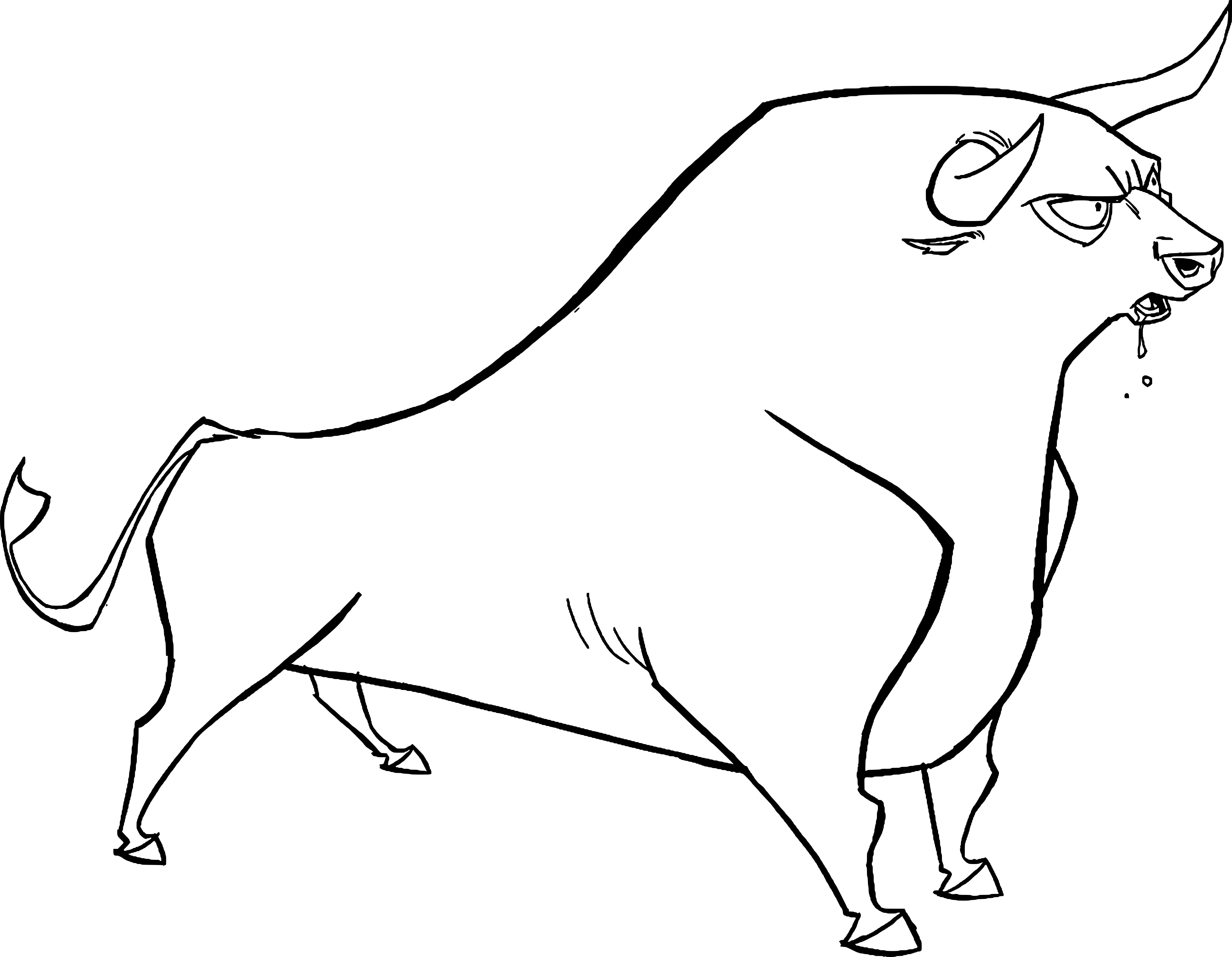 Bullfighting Bull coloring page