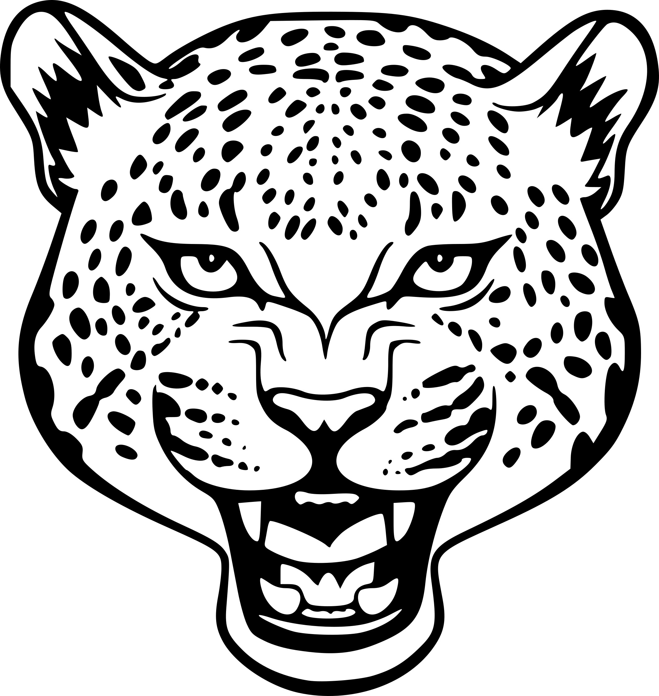 Head Of Jaguar coloring page