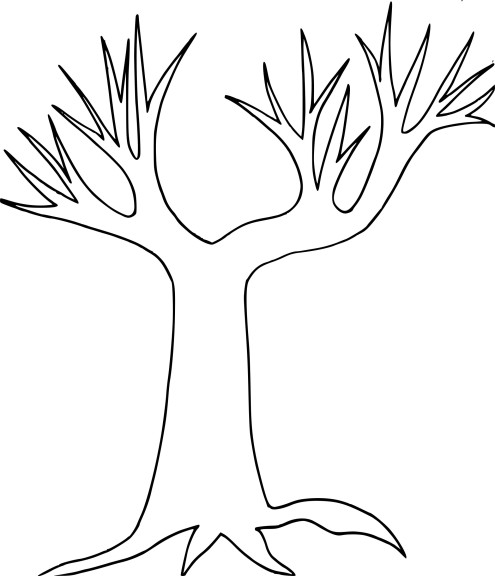 Coloriage tronc arbre