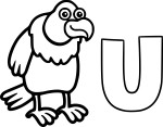U For Urubu coloring page