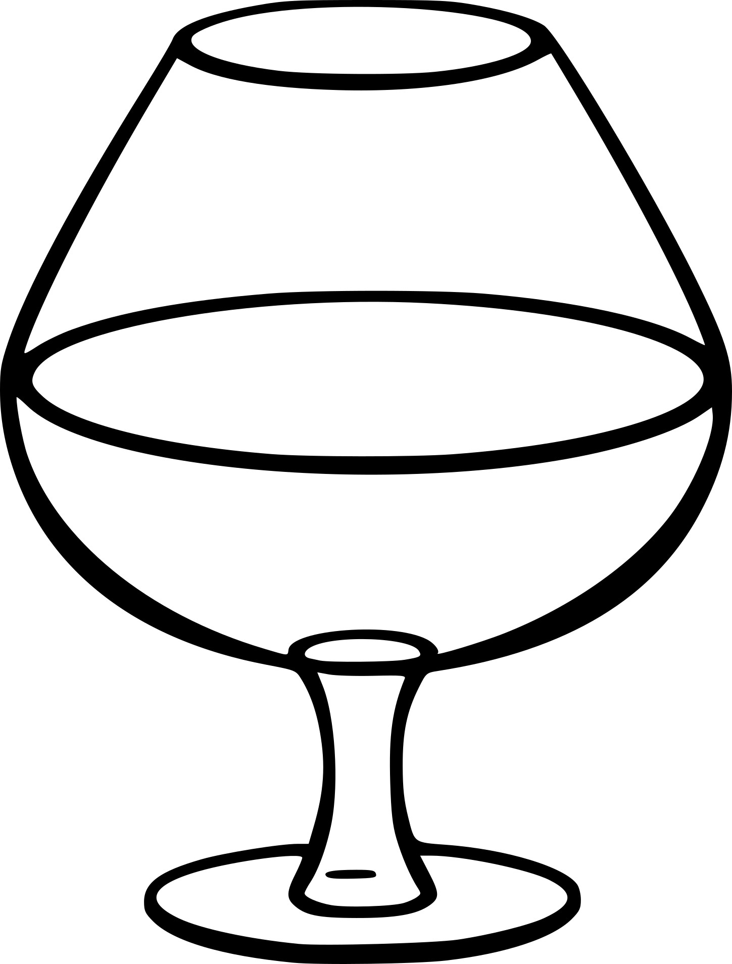Disegno di Bicchiere di vino da colorare
