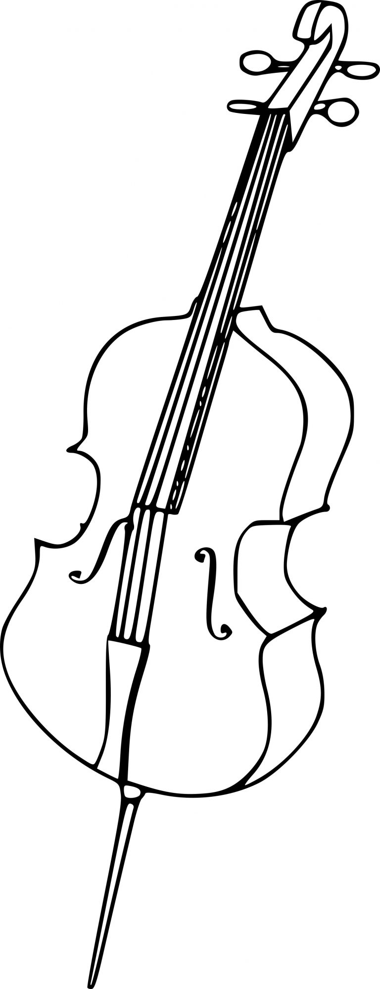 Cello coloring page