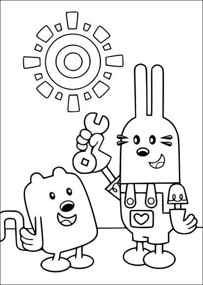 Wow Wow Wubbzy coloring page