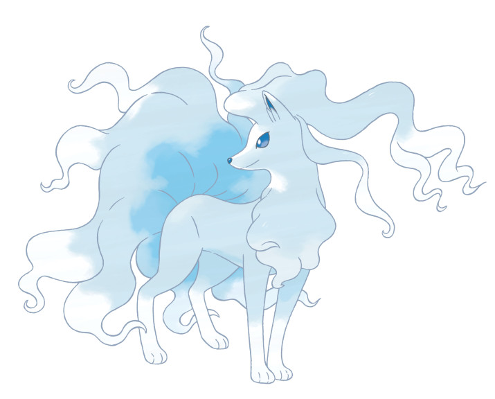 Disegno di Ninetales di Alola Pokemon da colorare