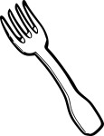 Free Fork coloring page