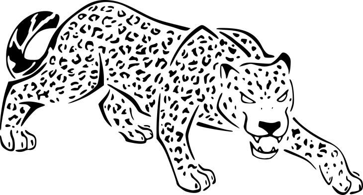 Disegno di Jaguar e design da colorare