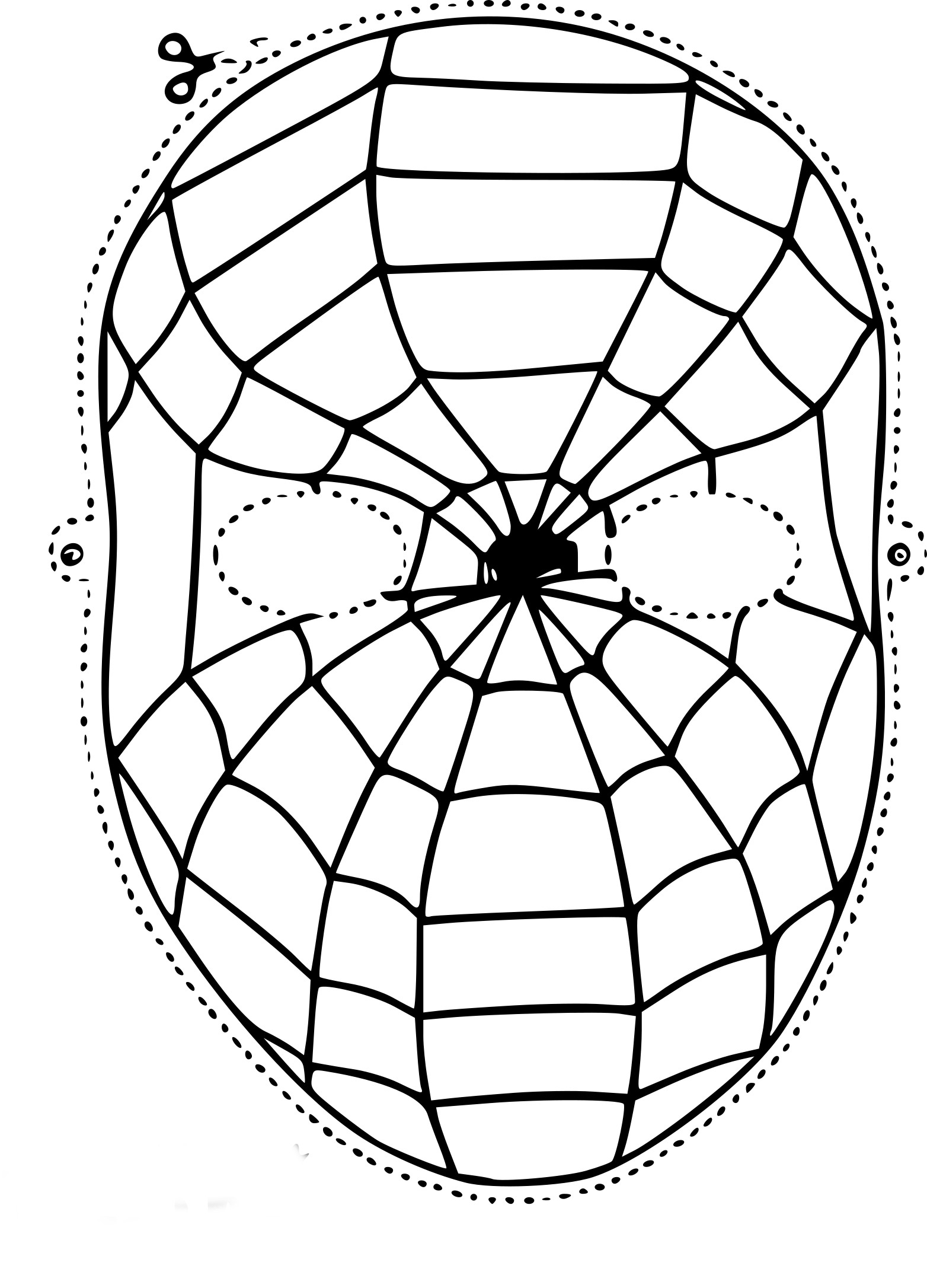 Free Spiderman Mask coloring page