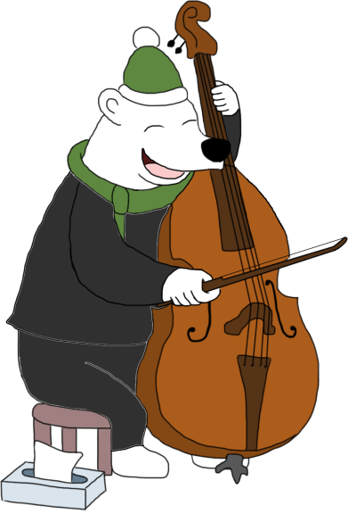 Disegno di L'orso suona il violoncello da colorare