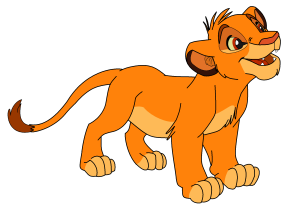 Coloriage Simba lionceau à imprimer