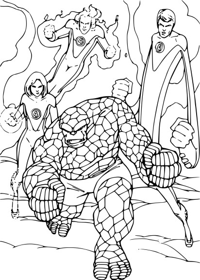 4 Fantasies drawing and coloring page