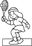 Free Badminton coloring page