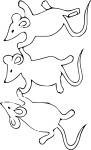 3 Mice coloring page