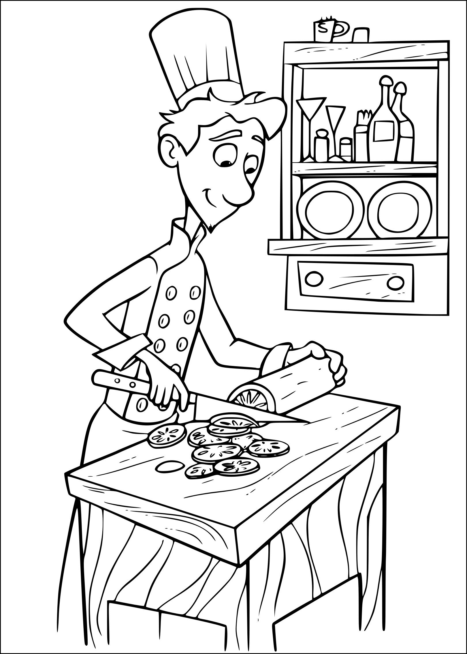 Alfredo Ratatouille coloring page